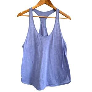 Lululemon 105 F Singlet Lightweight Tank Top in Heathered Hydrangea Blue Size 8